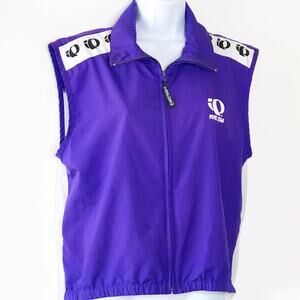Pearl Izumi Cycling Jersey Large Purple Mesh Back Full Zip Sleeveless